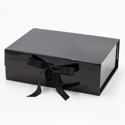 사상 손잡이와 2 밀리미터 의류 단단한 선물 상자 광택 와니스를 검게하세요