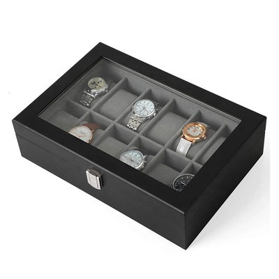 주문 경재 MDF 기판 글래스 선물 시계 보석 박스 에바 삽입물 online manufacture