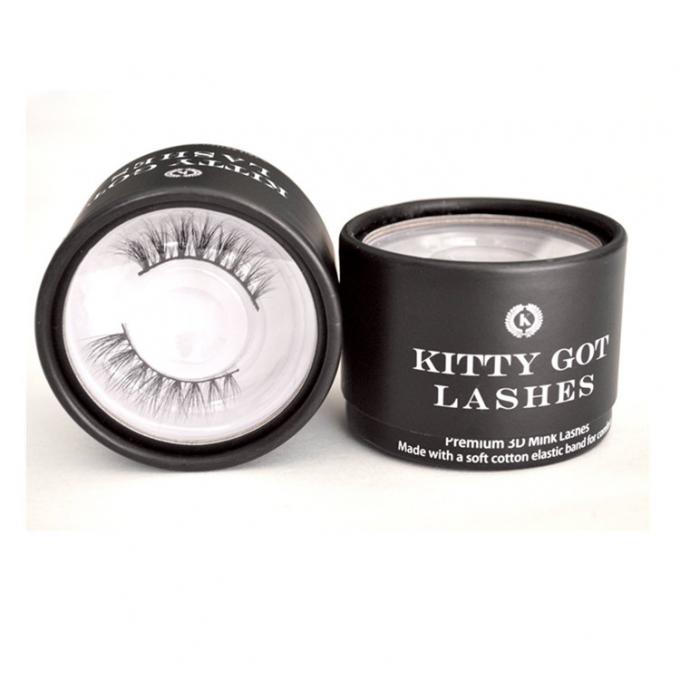 LID OEM ODM과 250gsm 속눈썹 패키징 라운드 카드보드 박스 0