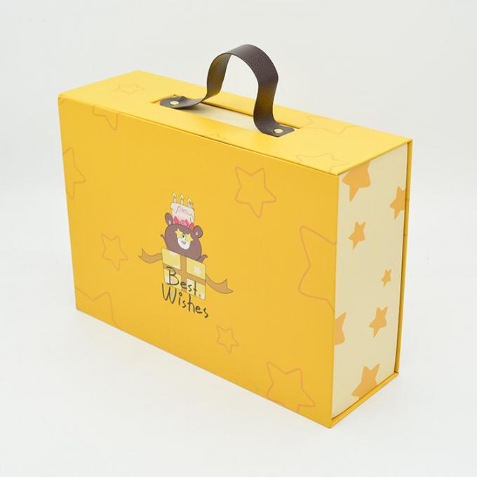 도매 맞춘 생일 여행 가방 모양이 형성된 아이들은 3d 팝업과 핸들과 상자 마그넷 판지 선물 상자를 제공합니다 0
